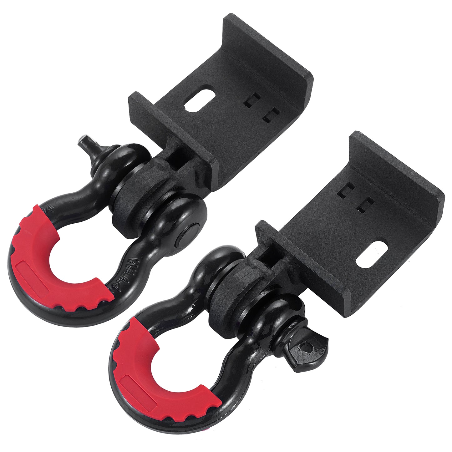 Front Demon Tow Hook Bracket, Demon Shackle Mount with 3/4inch D Ring Shackles Compatible with Toyota Tacoma 2009-2023