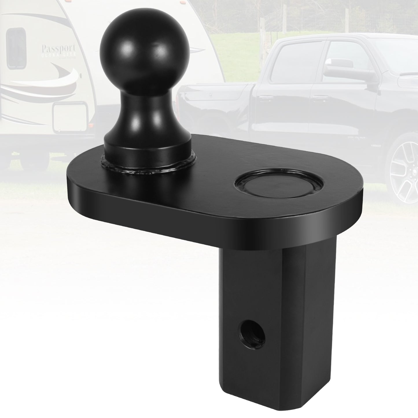 GNXA4085 Gooseneck Ball Extender - 4" Offset Hitch Ball Extension Compatible with B&W Turnoverball Gooseneck Trailer Hitches 20000 lbs GTW/5000 lbs VTW, 2-5/16" Ball Diameter