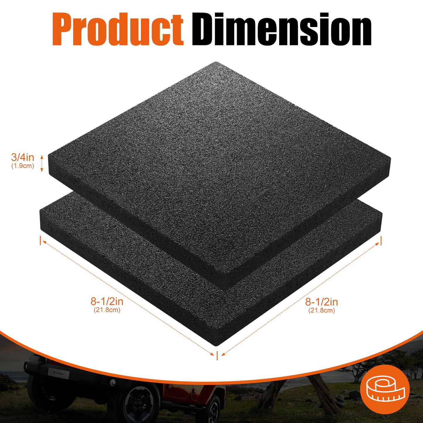 BOYISEN RV Jack Pads Rubber - RV Leveling Block Flex Pads Non-Slip RV Stabilizer Jack Pads W/Great for Gravel Uneven Terrains RV Leveling Pads for RV Camper Travel Trailer