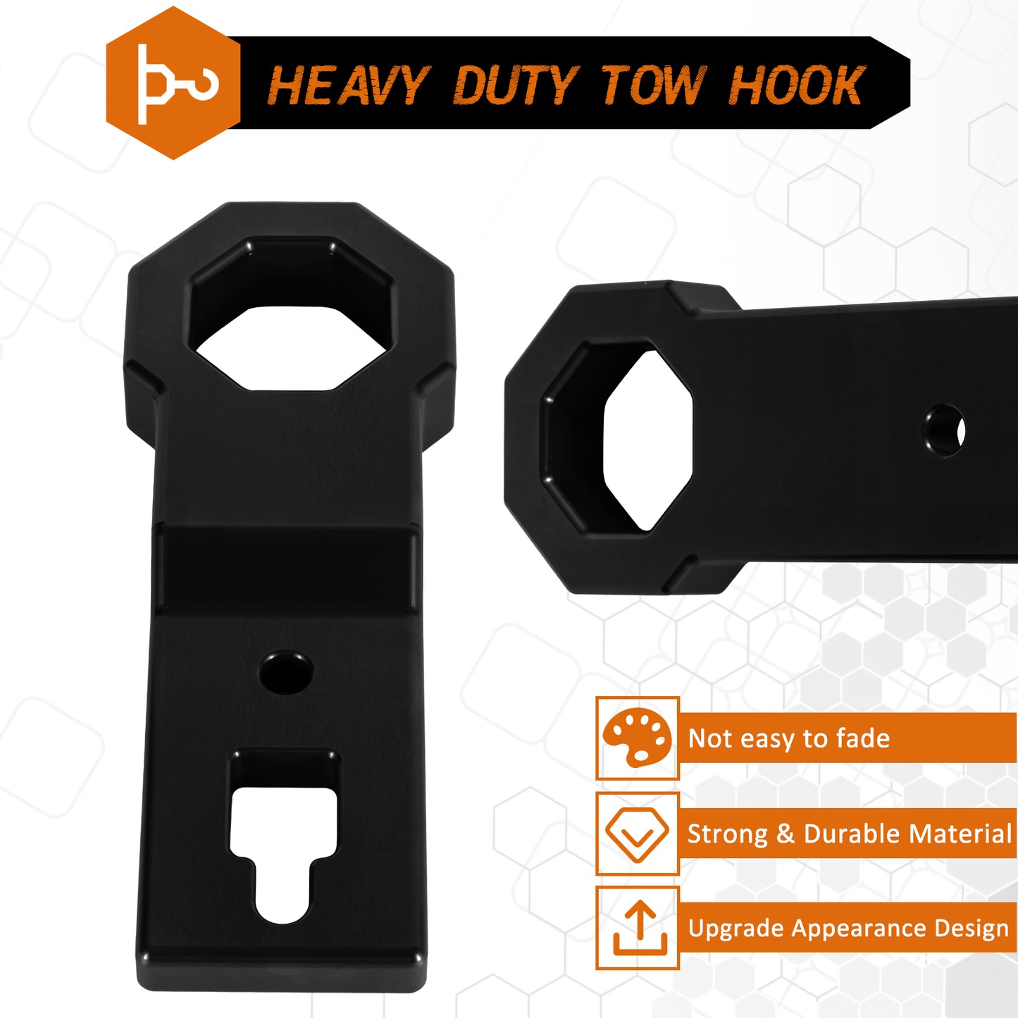 Front Tow Hook, Heavy Duty Bumper Towing Replacement Hook Kit Compatible with 2009 Ford F-150/Raptor