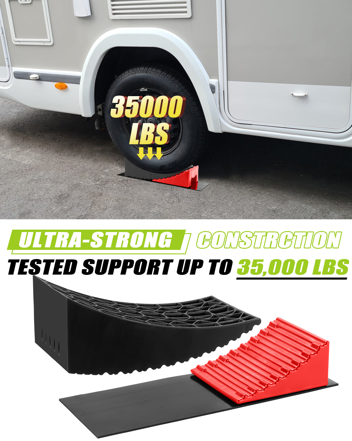 BOYISEN Camper Levelers RV Leveling Ramp Kit Pack of 2