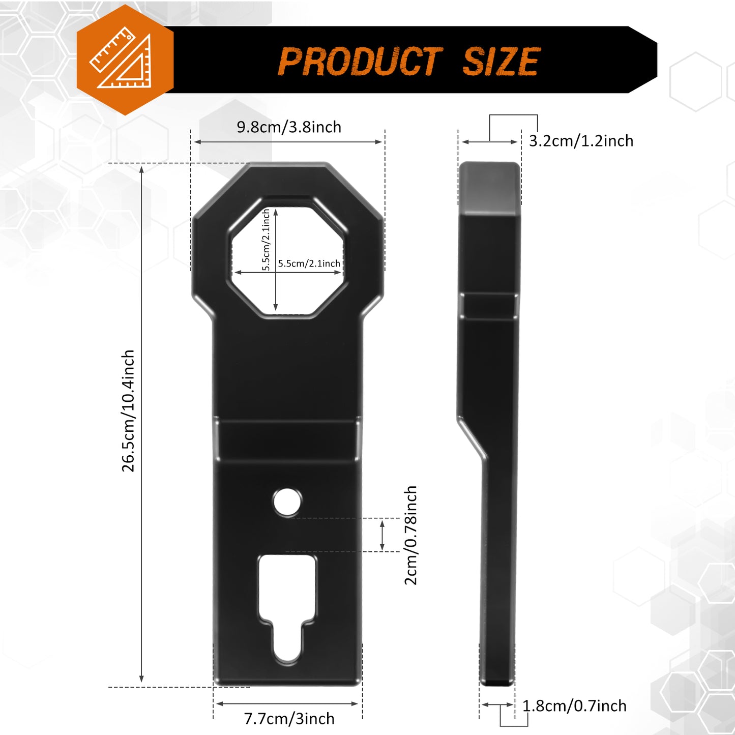 Front Tow Hook, Heavy Duty Bumper Towing Replacement Hook Kit Compatible with 2009 Ford F-150/Raptor