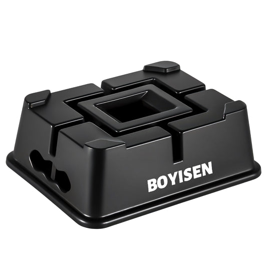 BOYISEN Trailer Jack Block - RV Jack Blocks for 5th Wheel, Pop Up, Toy Hauler Fits for Any Tongue Jack, Foot, Post, Stabilizer Support Up to 15,000lbs Easy Carry Handle